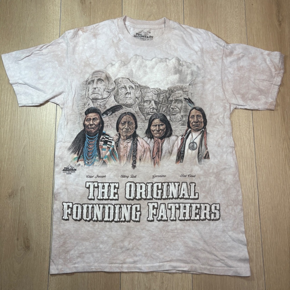 The Mountain Original Founding Fathers Native Americans T-Shirt Men's Medium Tan